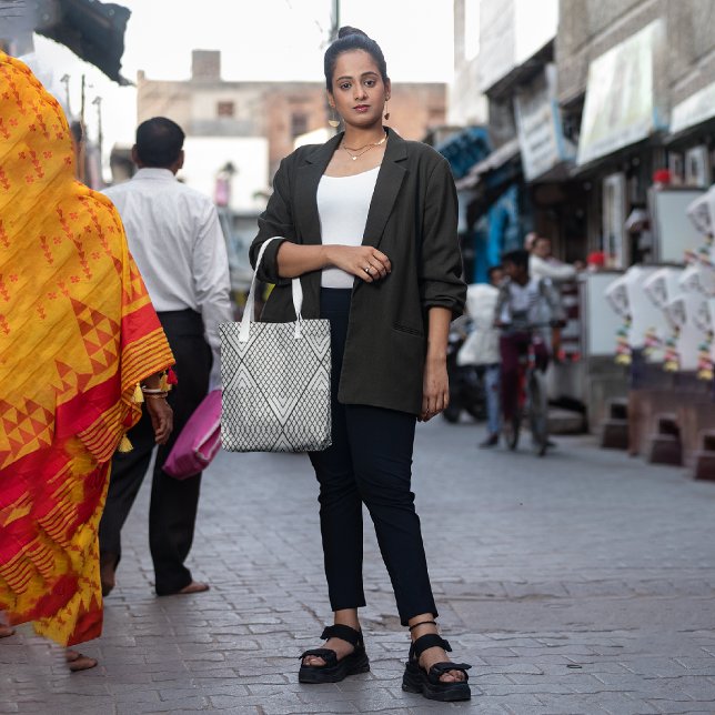 Abstract repeat lines tote bag (Creator Uploaded)