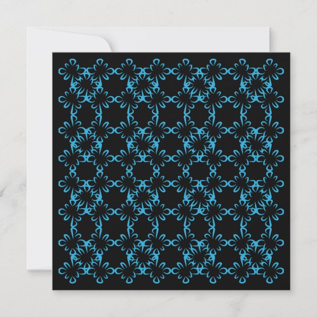 Abstract Repeat Pattern Geometric Eclipse Line Art Card (Front)