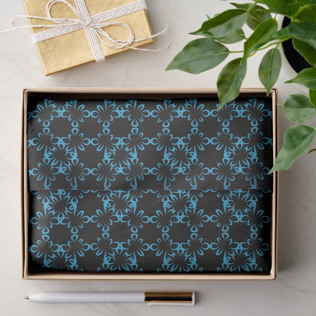 Abstract Repeat Pattern Geometric Eclipse Line Art Tissue Paper (Gift)