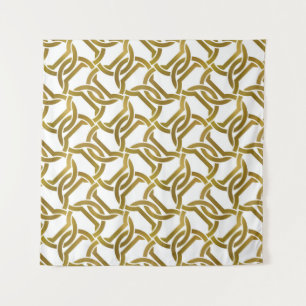 Abstract repeatable background of golden twisted s tapestry