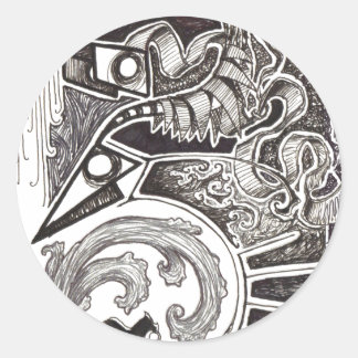 Abstract Reptiles Classic Round Sticker