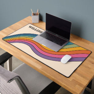 Abstract Retro 1980s Pattern Desk Mat