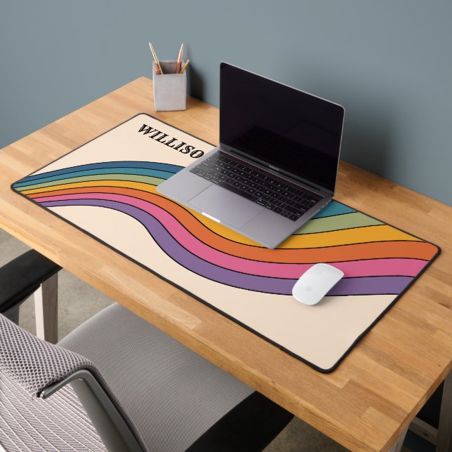 Abstract Retro 1980s Pattern Desk Mat (Office 2)