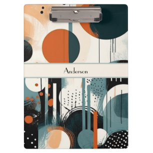 Abstract Retro Art, customisable Clipboard