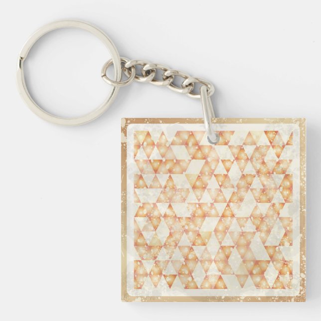 Abstract retro background key ring (Front)