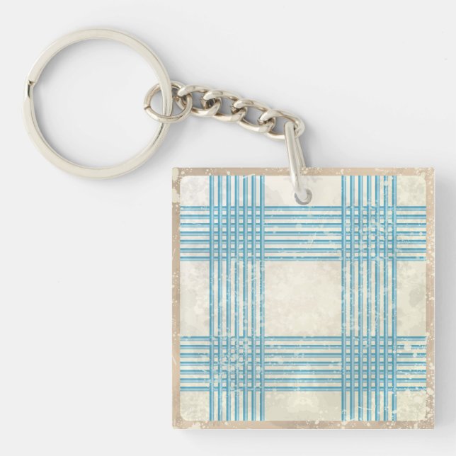 Abstract retro background key ring (Front)