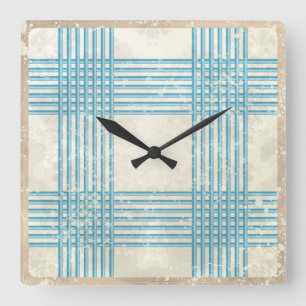 Abstract retro background square wall clock
