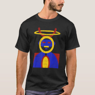 Abstract Retro Bauhaus Style Angel Devil Hipster T-Shirt