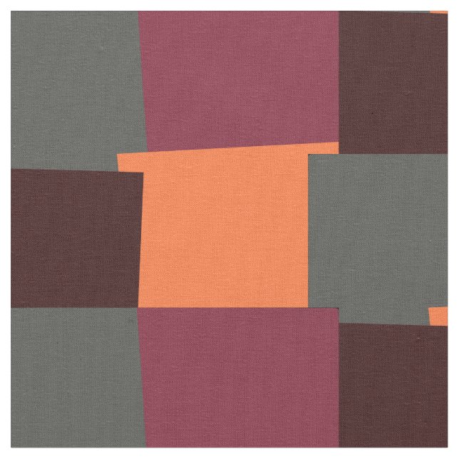Abstract Retro Colour Geometric Pattern #6 Fabric (Close Up)