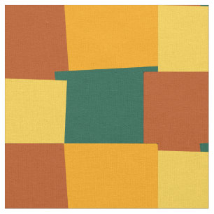 Abstract Retro Colour Geometric Pattern Fabric