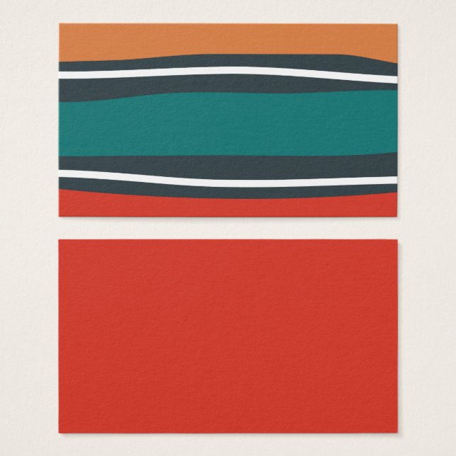 Abstract retro colours waves line art (Front & Back)