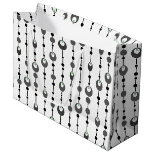Abstract retro design ornamental deco Large Gift Bag