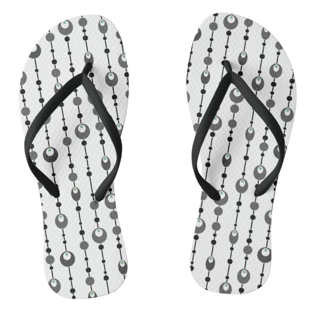 Abstract retro design ornamental deco thongs (Footbed)
