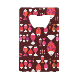 Abstract retro fish underwater pattern