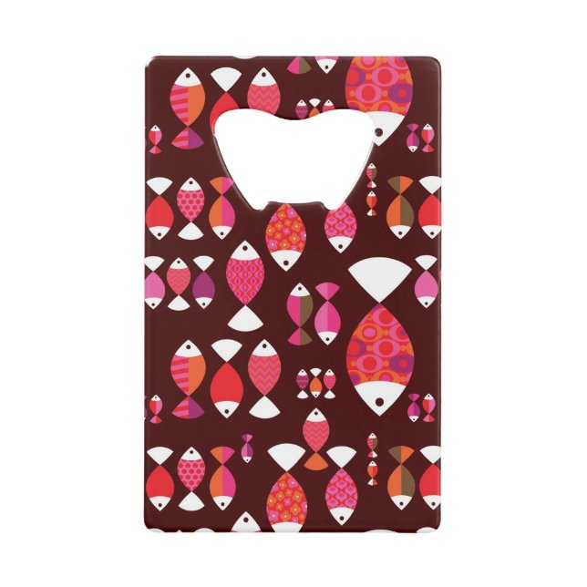 Abstract retro fish underwater pattern (Front)