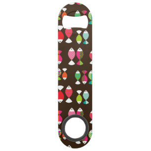 Abstract retro fish underwater pattern 2