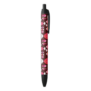 Abstract retro fish underwater pattern black ink pen