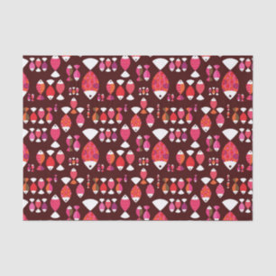 Abstract retro fish underwater pattern tissue paper