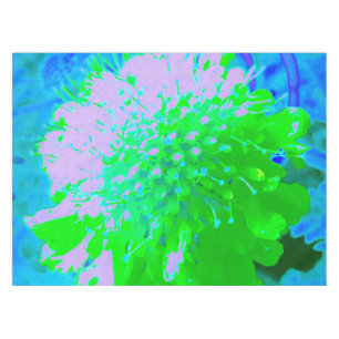 Abstract Retro Flower in Lavender and Lime Green Tablecloth