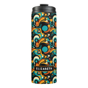 Abstract Retro Funk Thermal Tumbler