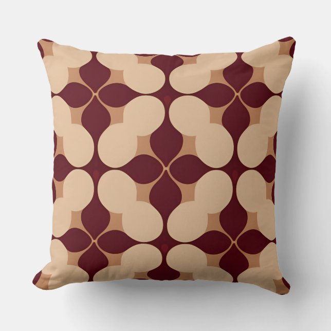 Abstract Retro Geometric Seamless Pattern Cushion (Front)
