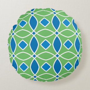 Abstract Retro Geometric seamless pattern with tri Round Cushion