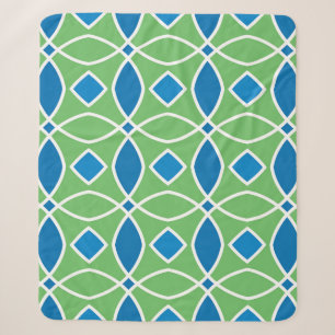 Abstract Retro Geometric seamless pattern with tri Sherpa Blanket