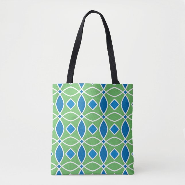 Abstract Retro Geometric seamless pattern with tri Tote Bag (Front)