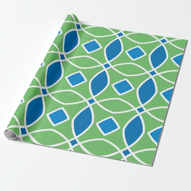 Abstract Retro Geometric seamless pattern with tri Wrapping Paper (Unrolled)