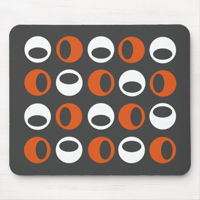 Abstract Retro Modern Spheres Mousepad (Front)