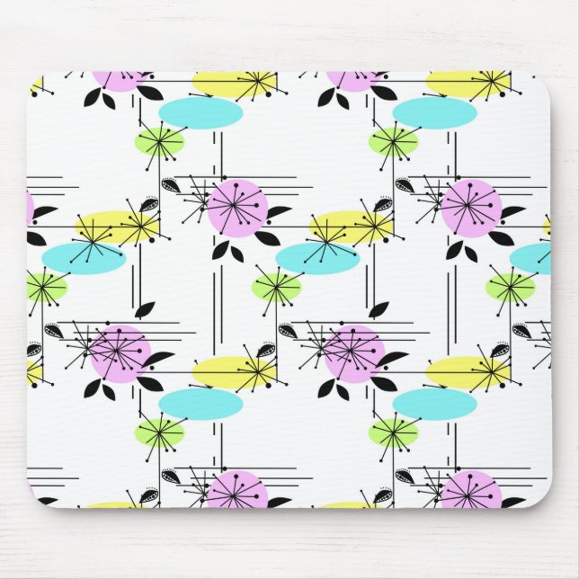 Abstract retro mouse pad (Front)