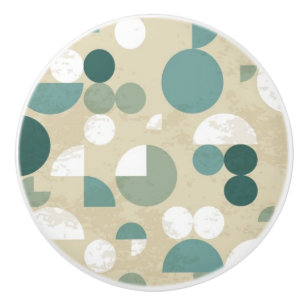 Abstract retro pattern ceramic knob
