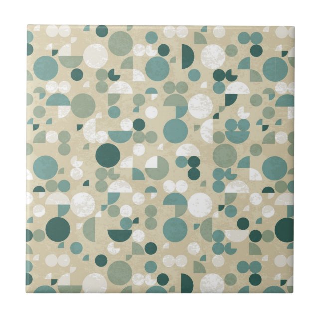 Abstract retro pattern ceramic tile (Front)