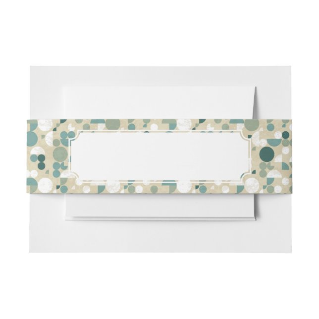 Abstract retro pattern invitation belly band (Front Example)