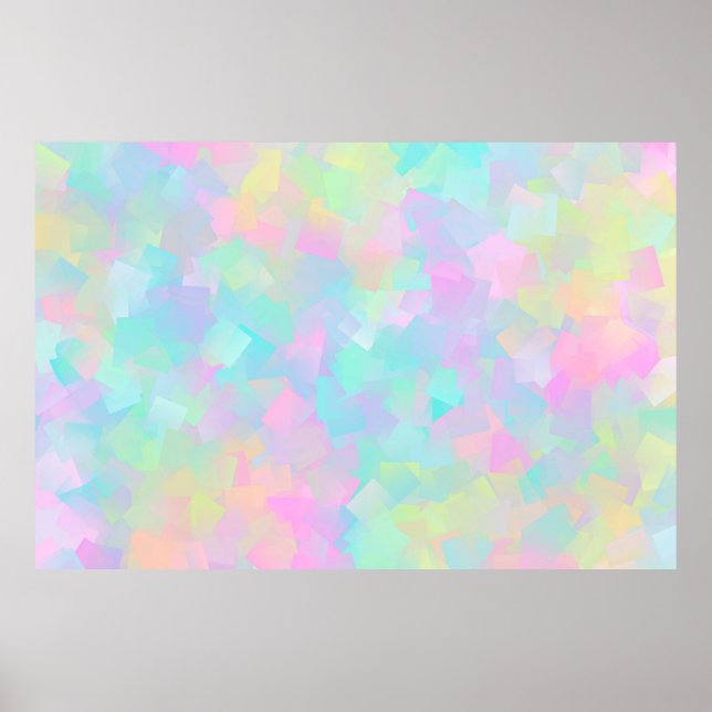 Abstract retro pattern of geometric shapes in pink poster (Front)