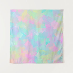 Abstract retro pattern of geometric shapes in pink tapestry