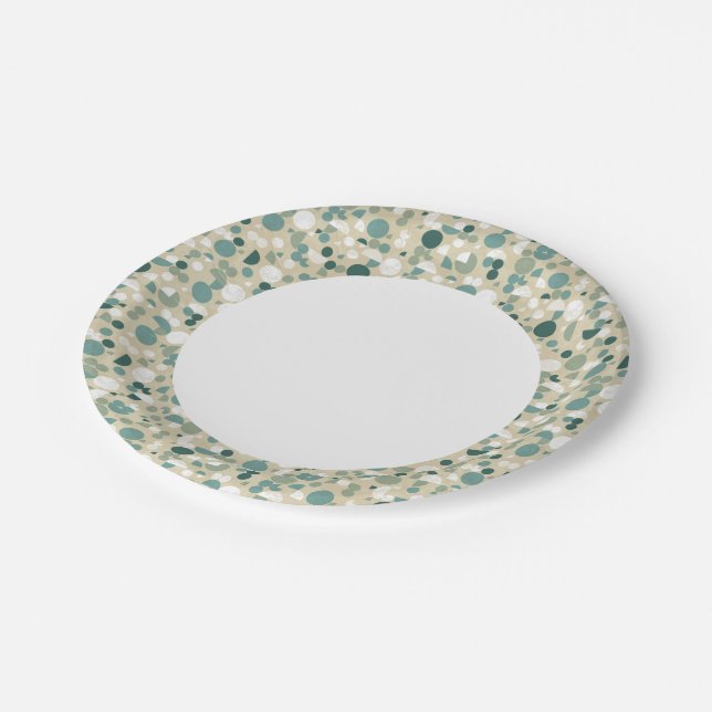Abstract retro pattern paper plate (Angled)