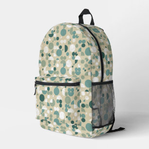 Abstract retro pattern printed backpack