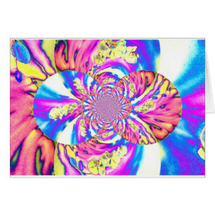 Abstract retro pink floral mandala pink orchids