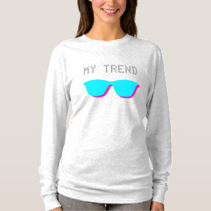 Abstract Retro Pop Art - Turquoise & Pink Glasses T-Shirt