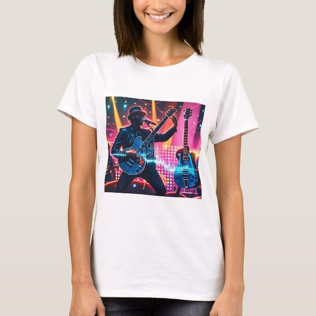 Abstract retro pop musical instruments T-Shirt (Front)