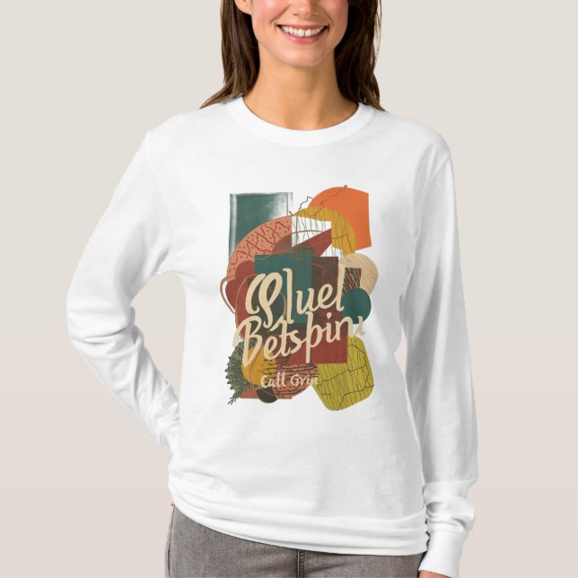 Abstract Retro Style Tee – Chartreuse Accent (Front)