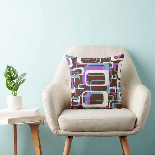 Abstract Retro Swinging 60s Geometric Pattern Cushion (Chair)