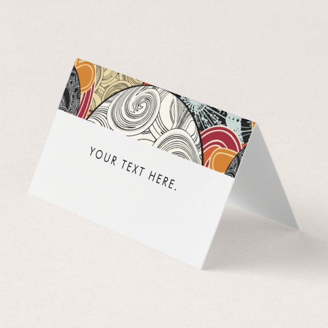 Abstract Retro Swirl Pattern Business Card (Front)
