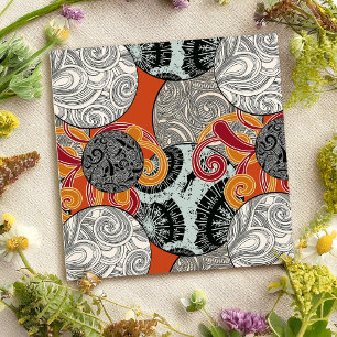 Abstract Retro Swirl Pattern Japanese Vibes Card