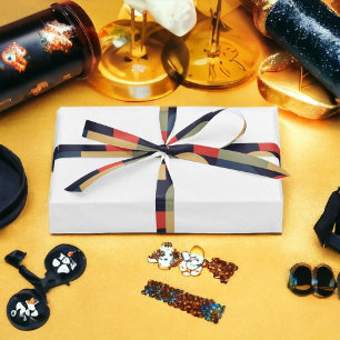 Abstract Retro Theme Satin Ribbon