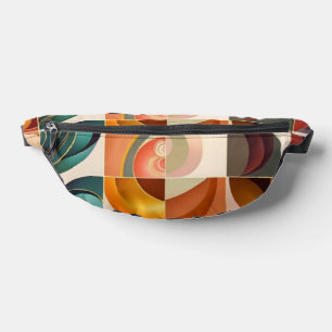 Abstract Retro Trendy Squares Collection Bum Bags