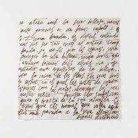 Abstract retro unreadable brown ink-written text.