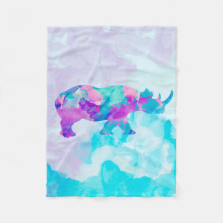 Abstract Rhino Fleece Blanket
