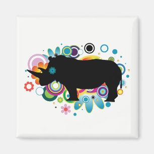 Abstract Rhino Magnet